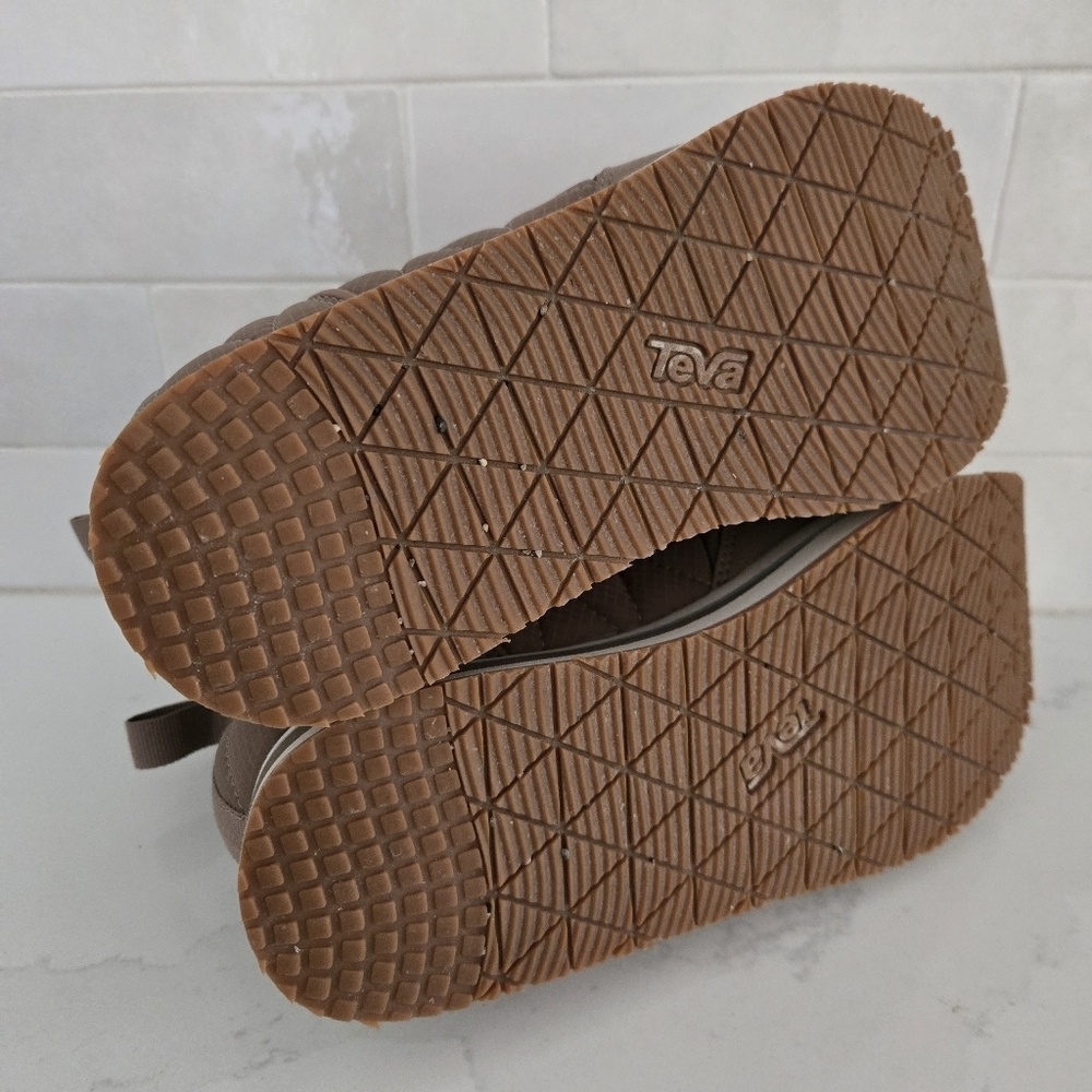 Teva ReEmber Mid Platform Boots Quilted Nylon Brown Beige Tan Size 6 - Picture 7 of 10